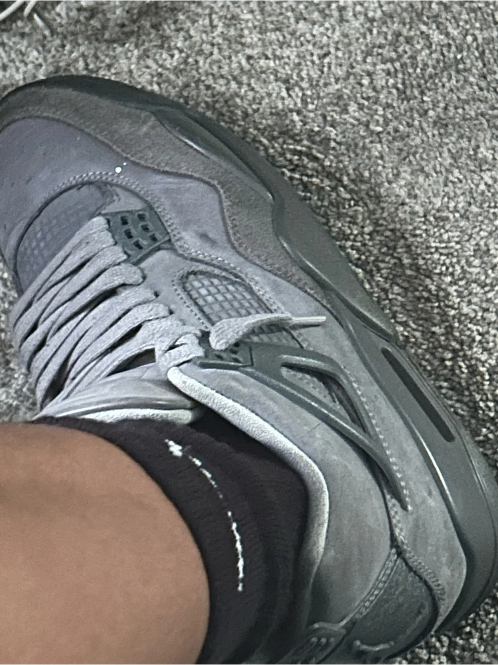 Jordan Men's Gray Suede High-Top Sneaker